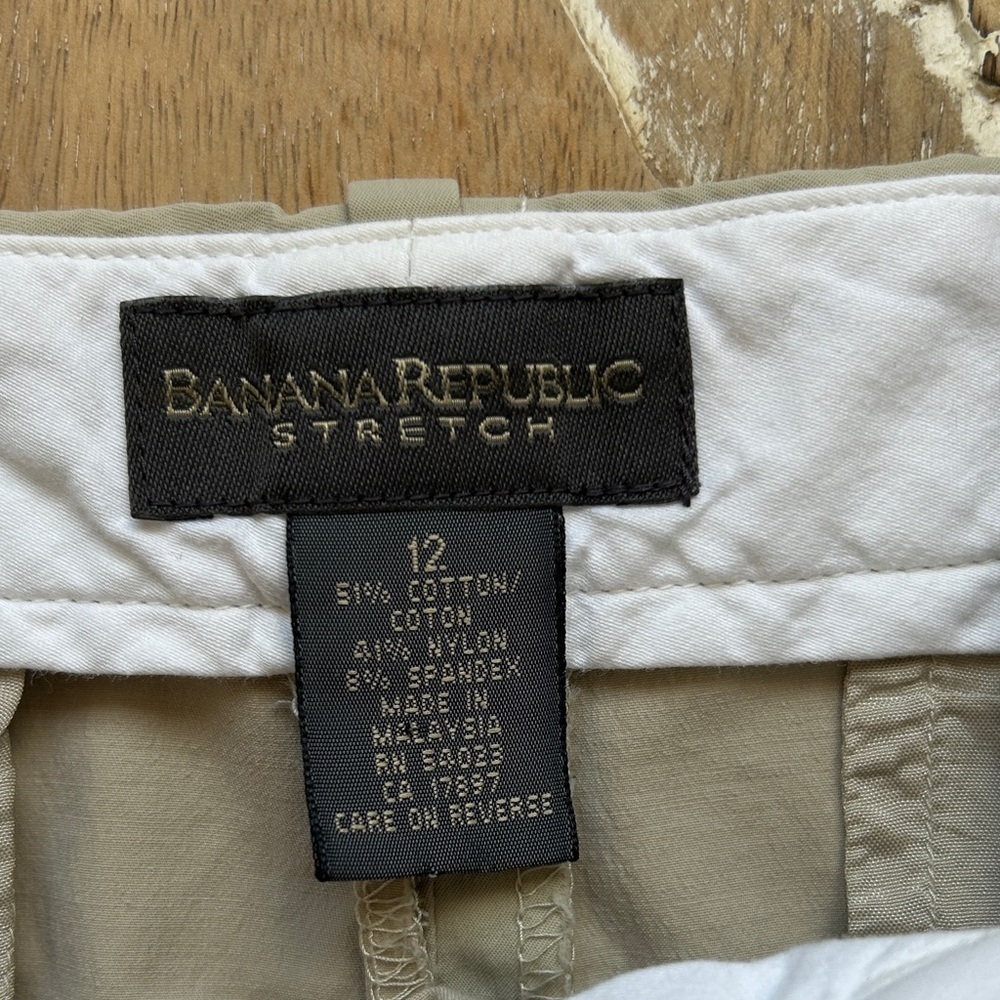 Banana Republic stretch capri pants size 12 cotton blend preloved women’s pants - Picture 3 of 5